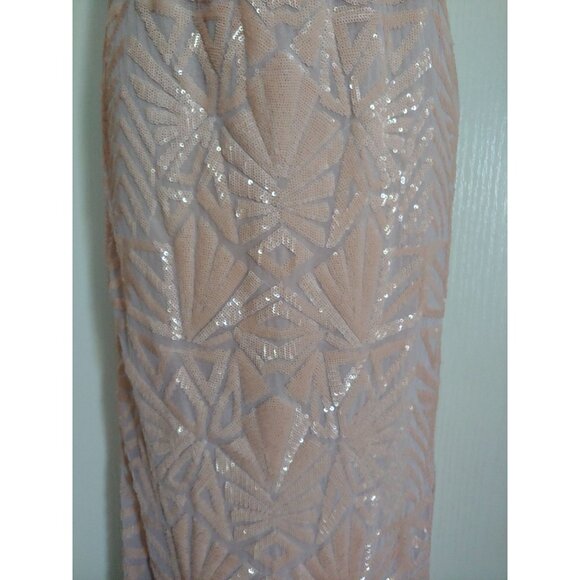 Dress The Population Glamorous Claire Sequin Strapless Feminine Shimmer S Midi - Picture 6 of 16